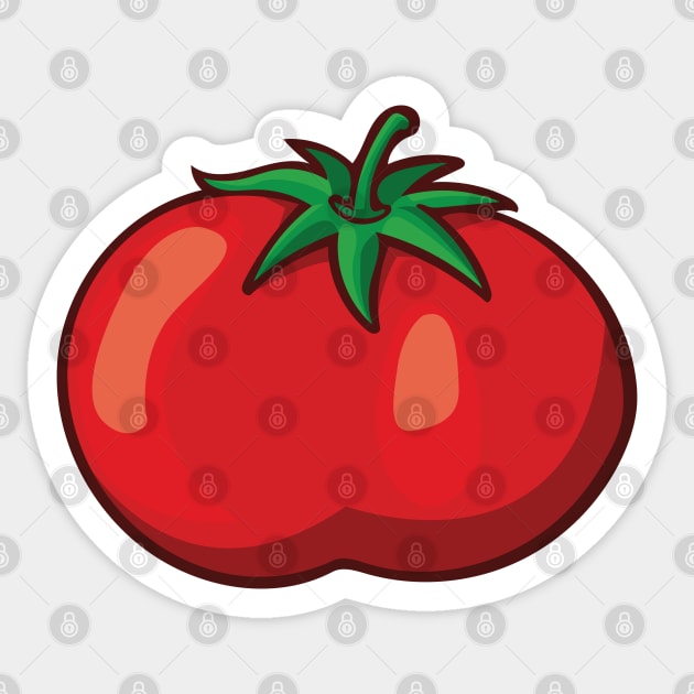 Red Tomato Sticker by deancoledesign